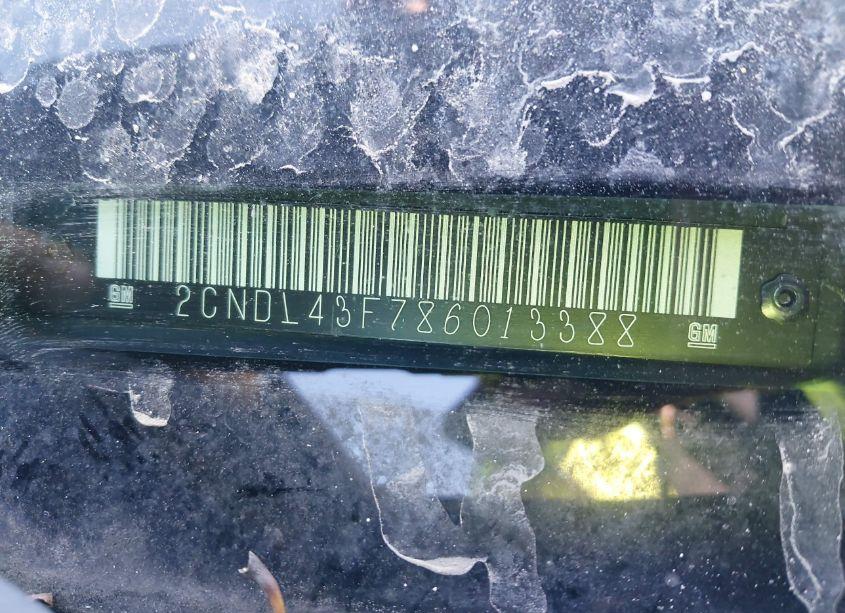 Photo 9 of 2008 Chevrolet Equinox LT (VIN 2CNDL43F786013388)