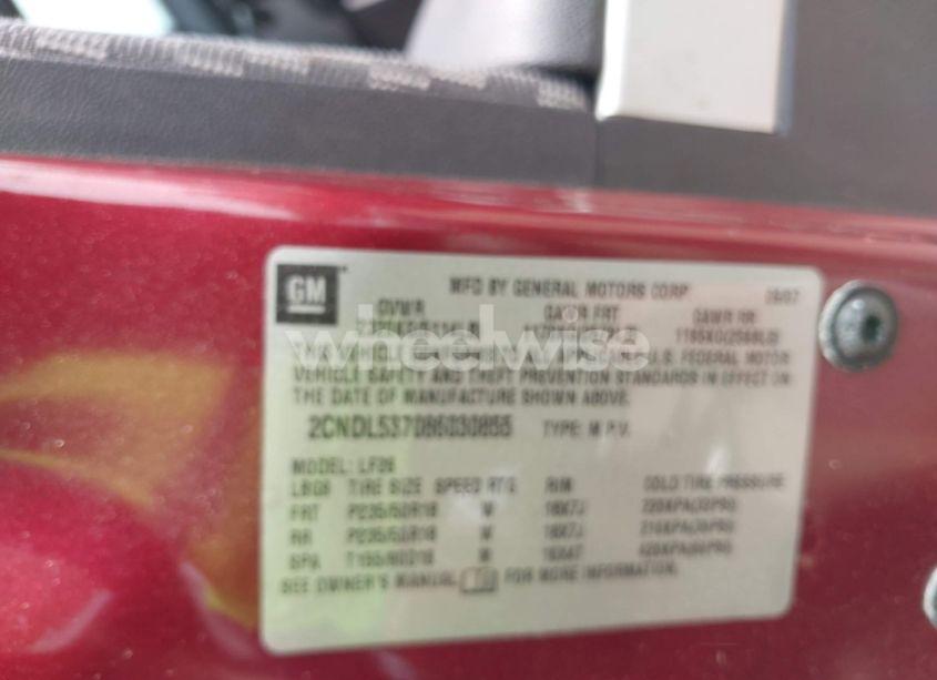 Photo 9 of 2008 Chevrolet Equinox SPORT (VIN 2CNDL537086030855)