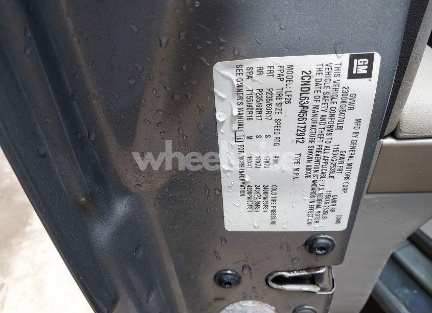 Photo 9 of 2005 Chevrolet Equinox LT (VIN 2CNDL63F456172912)