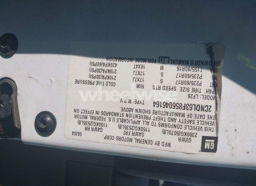 Photo 9 of 2005 Chevrolet Equinox LT (VIN 2CNDL63F856046164)