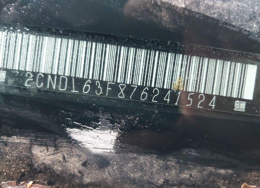 Photo 9 of 2007 Chevrolet Equinox LT (VIN 2CNDL63F876241524)