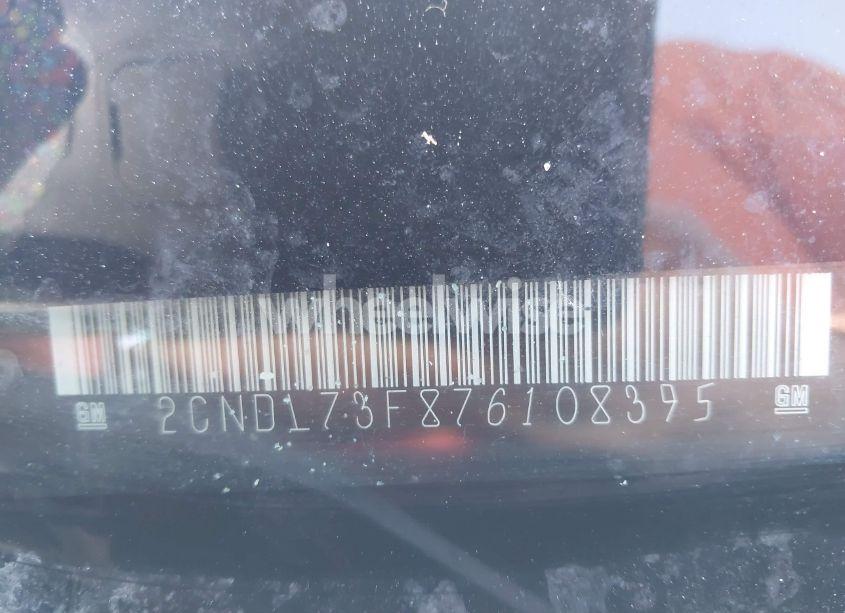 Photo 9 of 2007 Chevrolet Equinox LT (VIN 2CNDL73F876108395)