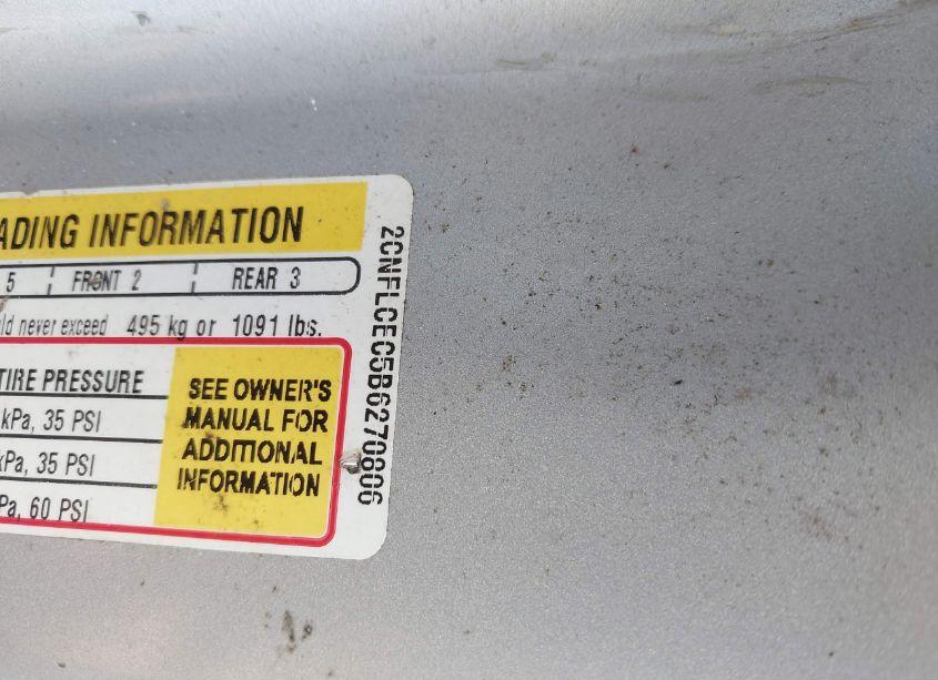 Photo 9 of 2011 Chevrolet Equinox LS (VIN 2CNFLCEC5B6270806)