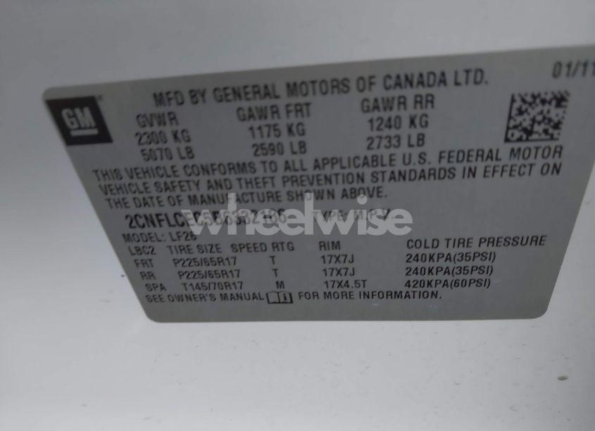 Photo 9 of 2011 Chevrolet Equinox LS (VIN 2CNFLCEC5B6332186)