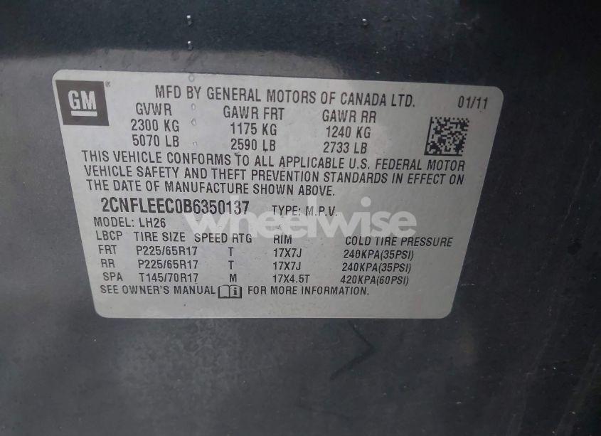 Photo 9 of 2011 Chevrolet Equinox 1LT (VIN 2CNFLEEC0B6350137)