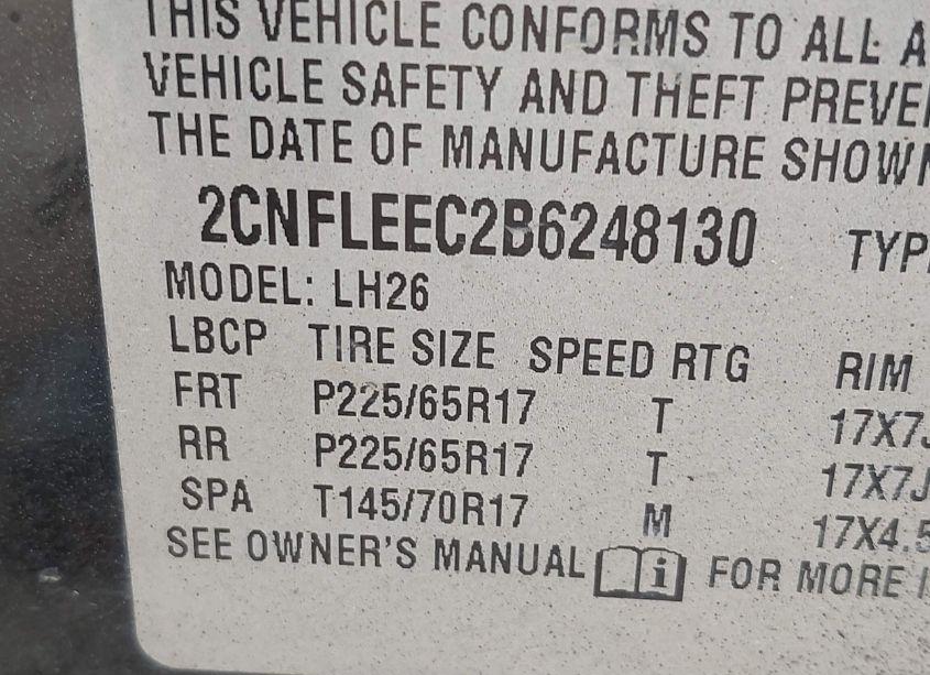 Photo 9 of 2011 Chevrolet Equinox 1LT (VIN 2CNFLEEC2B6248130)