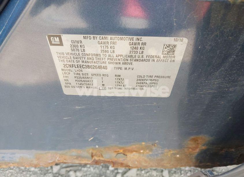 Photo 9 of 2011 Chevrolet Equinox 1LT (VIN 2CNFLEEC3B6264840)