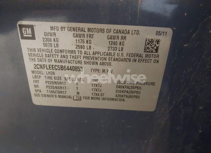 Photo 9 of 2011 Chevrolet Equinox 1LT (VIN 2CNFLEEC5B6440853)