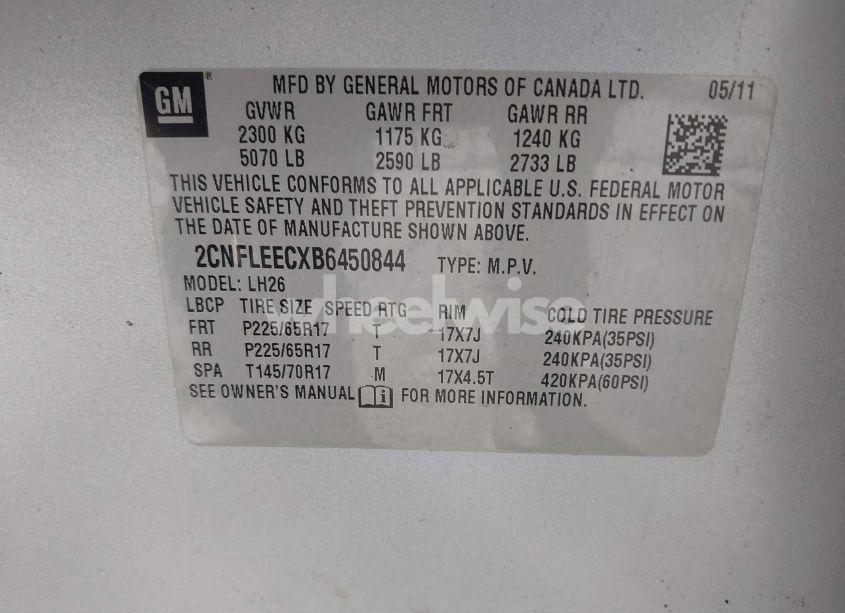 Photo 9 of 2011 Chevrolet Equinox 1LT (VIN 2CNFLEECXB6450844)