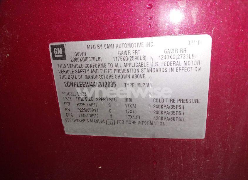 Photo 9 of 2010 Chevrolet Equinox LT (VIN 2CNFLEEW4A6313035)