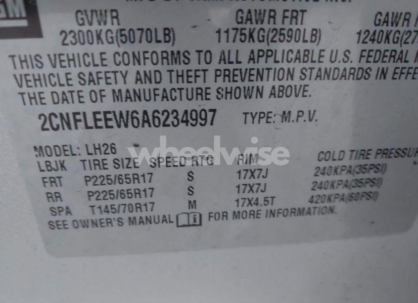 Photo 9 of 2010 Chevrolet Equinox LT (VIN 2CNFLEEW6A6234997)