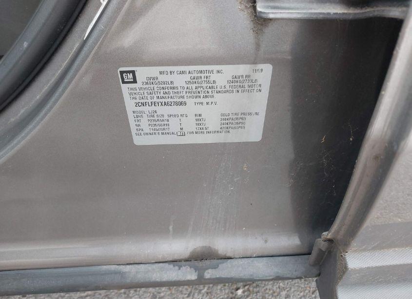 Photo 9 of 2010 Chevrolet Equinox LTZ (VIN 2CNFLFEYXA6278069)