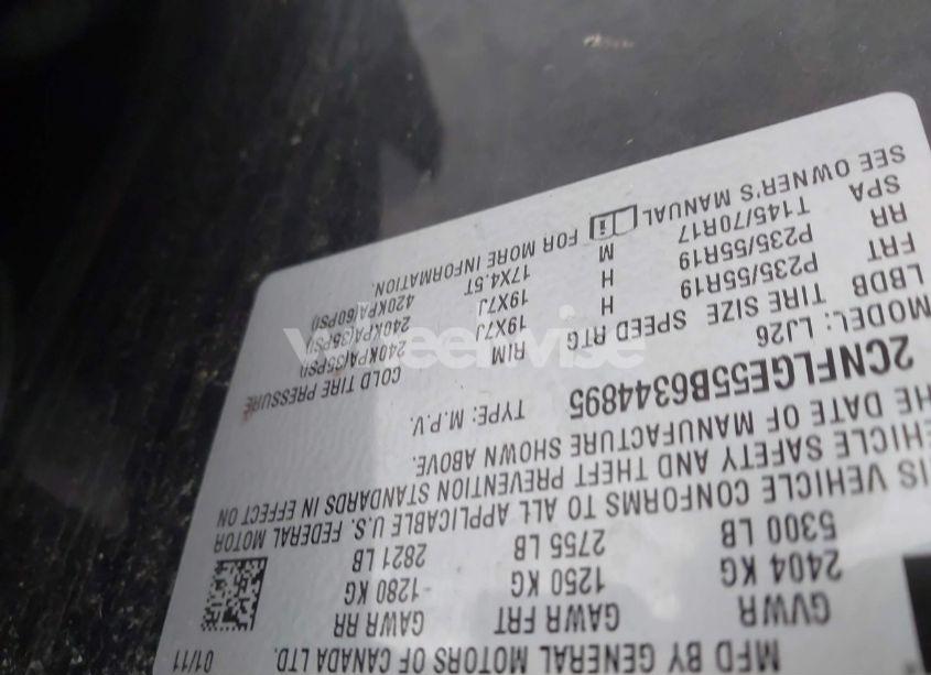 Photo 9 of 2011 Chevrolet Equinox LTZ (VIN 2CNFLGE55B6344895)