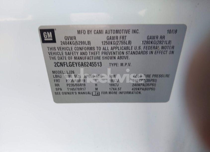 Photo 9 of 2010 Chevrolet Equinox LTZ (VIN 2CNFLGEY6A6245513)