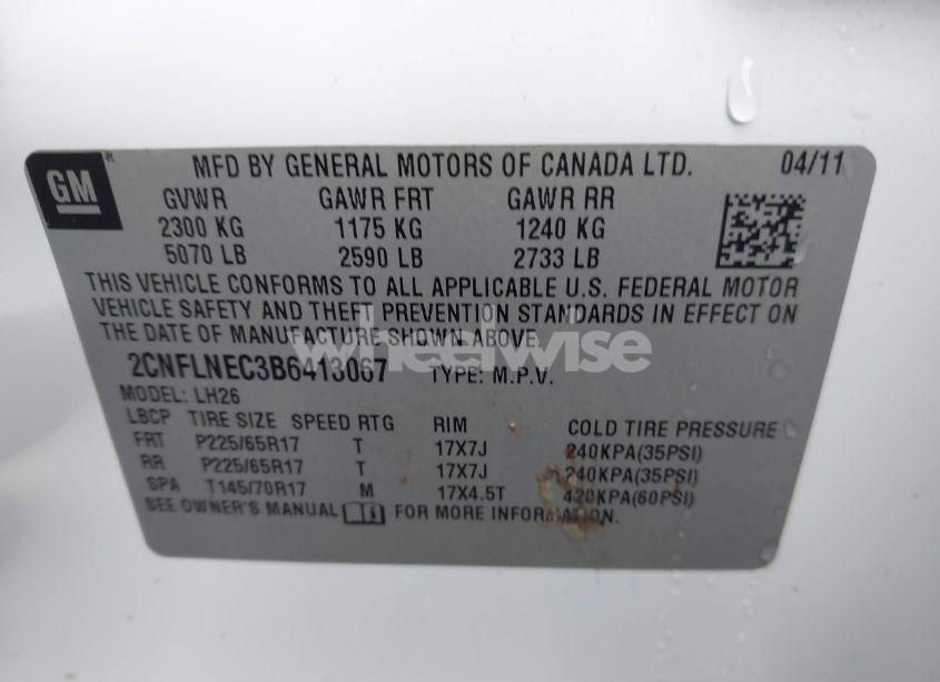 Photo 9 of 2011 Chevrolet Equinox 2LT (VIN 2CNFLNEC3B6413067)