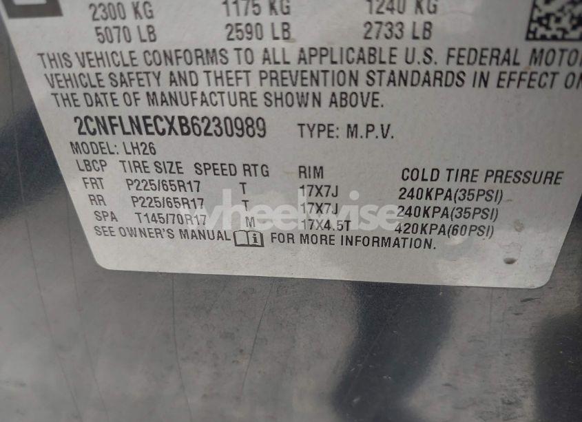 Photo 9 of 2011 Chevrolet Equinox 2LT (VIN 2CNFLNECXB6230989)