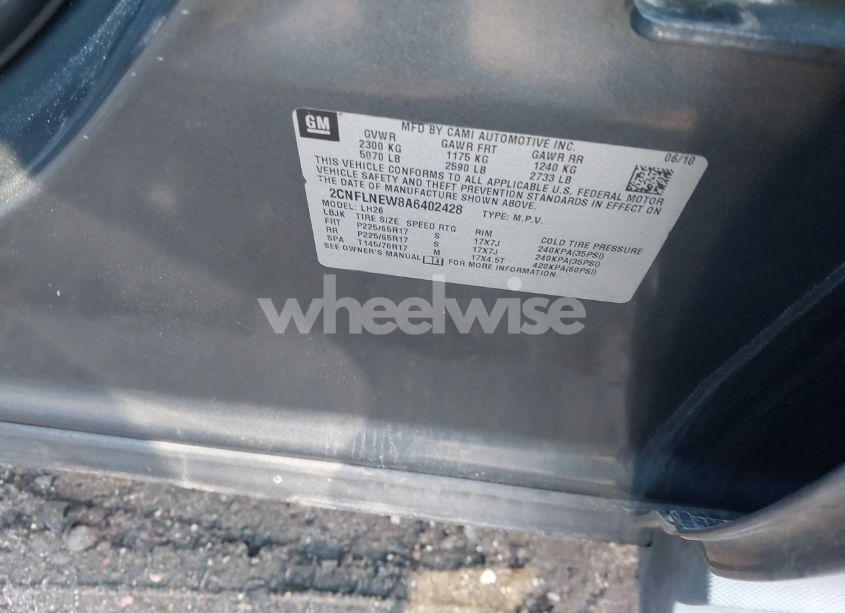 Photo 9 of 2010 Chevrolet Equinox LT (VIN 2CNFLNEW8A6402428)