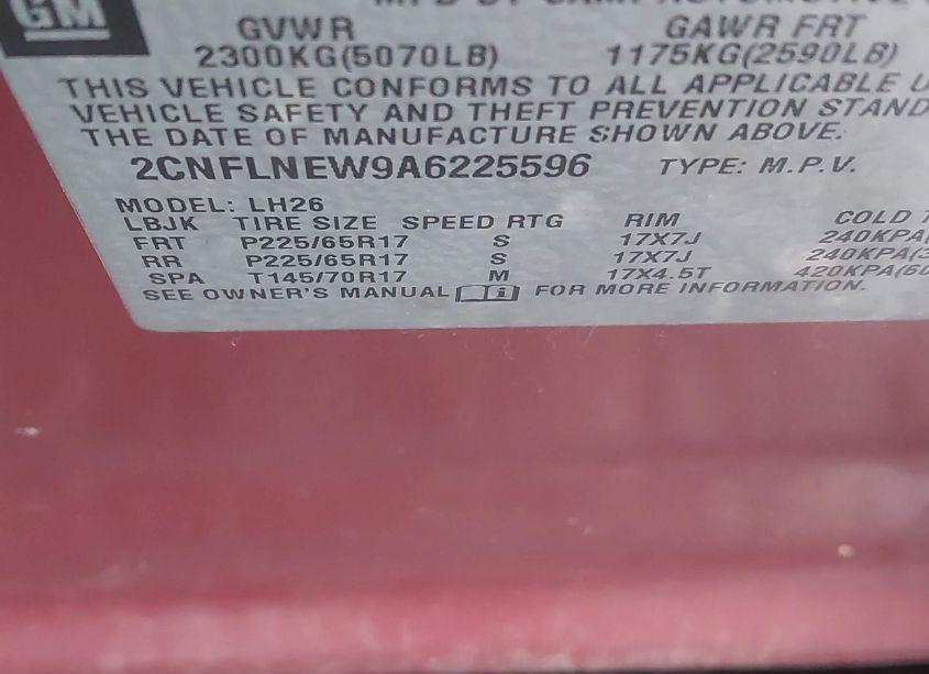 Photo 9 of 2010 Chevrolet Equinox LT (VIN 2CNFLNEW9A6225596)