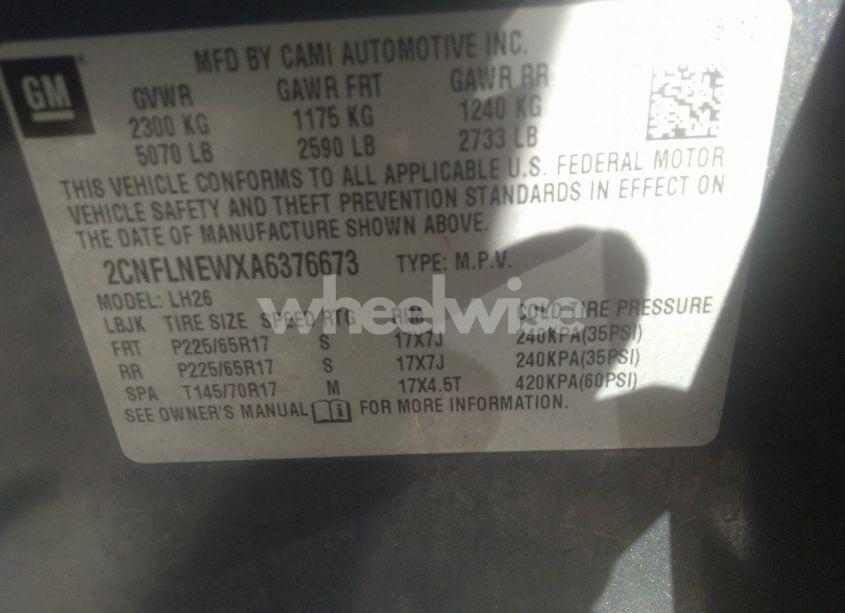 Photo 9 of 2010 Chevrolet Equinox LT (VIN 2CNFLNEWXA6376673)