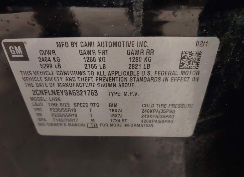 Photo 9 of 2010 Chevrolet Equinox LT (VIN 2CNFLNEY9A6321763)