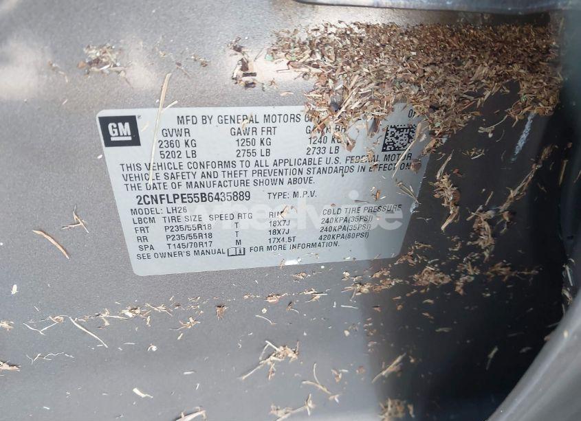 Photo 9 of 2011 Chevrolet Equinox 2LT (VIN 2CNFLPE55B6435889)