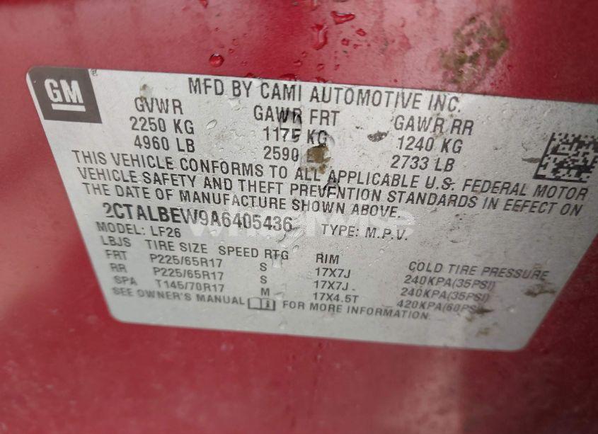 Photo 9 of 2010 Gmc Terrain SLE-1 (VIN 2CTALBEW9A6405436)