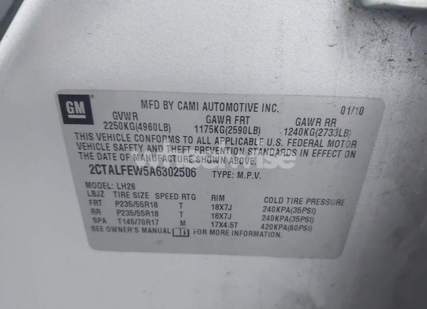 Photo 9 of 2010 Gmc Terrain SLT-1 (VIN 2CTALFEW5A6302506)