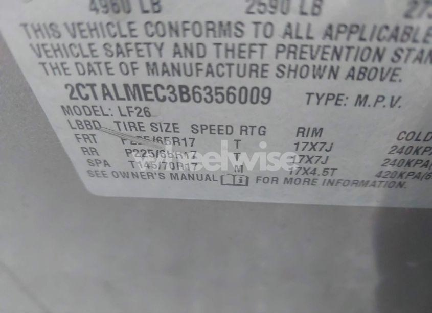 Photo 9 of 2011 Gmc Terrain SLE-1 (VIN 2CTALMEC3B6356009)