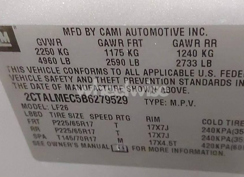 Photo 9 of 2011 Gmc Terrain SLE-1 (VIN 2CTALMEC5B6279529)