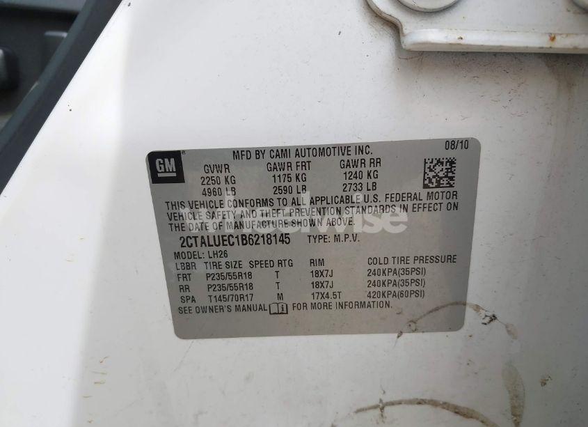 Photo 9 of 2011 Gmc Terrain SLT-1 (VIN 2CTALUEC1B6218145)