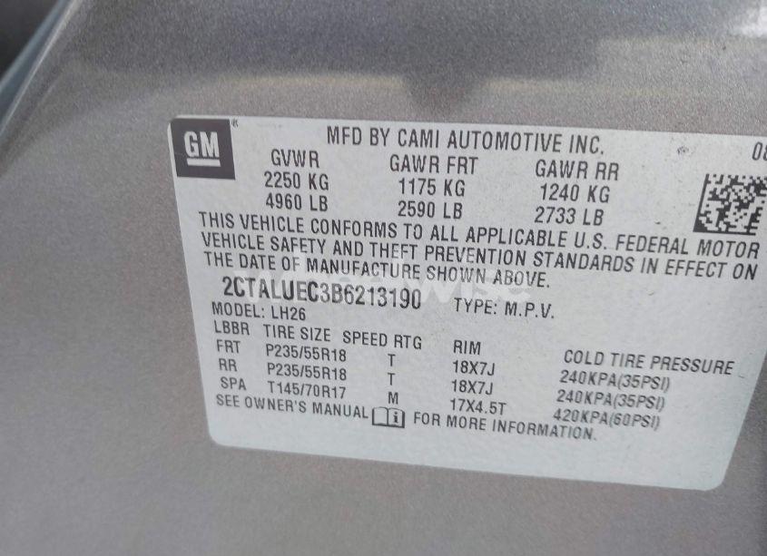 Photo 9 of 2011 Gmc Terrain SLT-1 (VIN 2CTALUEC3B6213190)