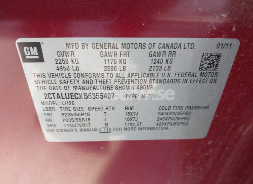 Photo 9 of 2011 Gmc Terrain SLT-1 (VIN 2CTALUECXB6355407)