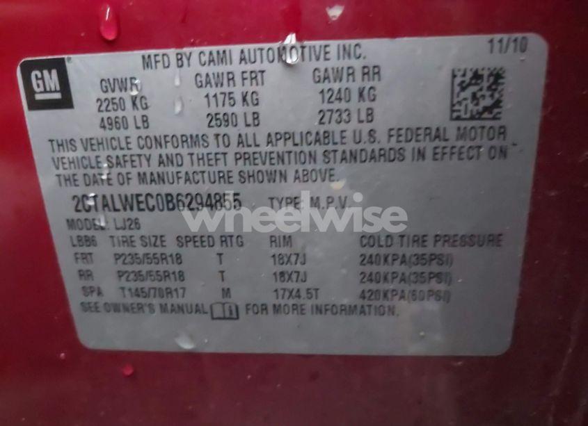 Photo 9 of 2011 Gmc Terrain SLT-2 (VIN 2CTALWEC0B6294855)