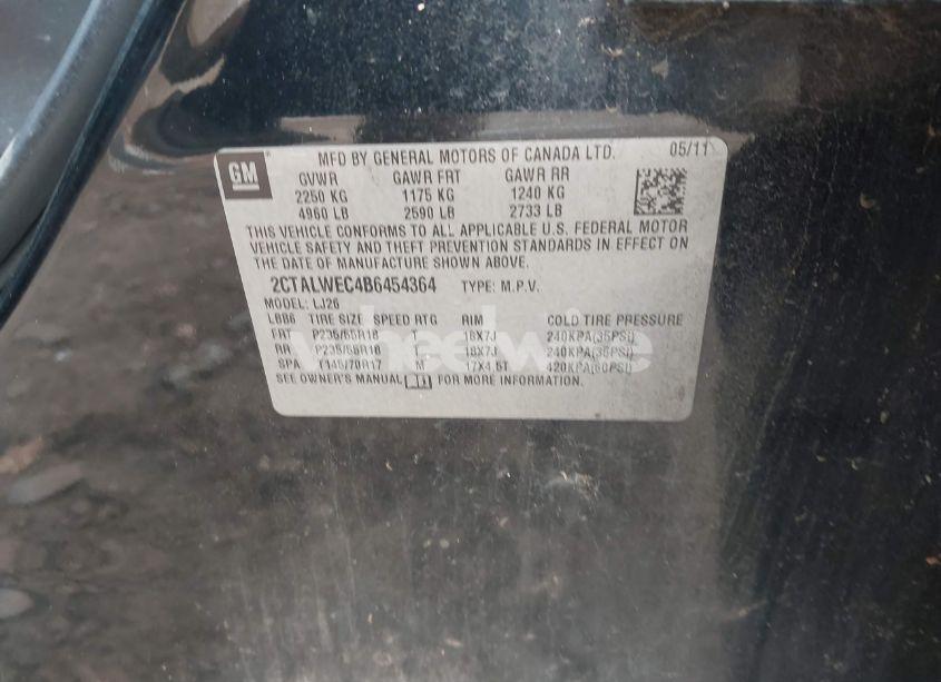 Photo 9 of 2011 Gmc Terrain SLT-2 (VIN 2CTALWEC4B6454364)