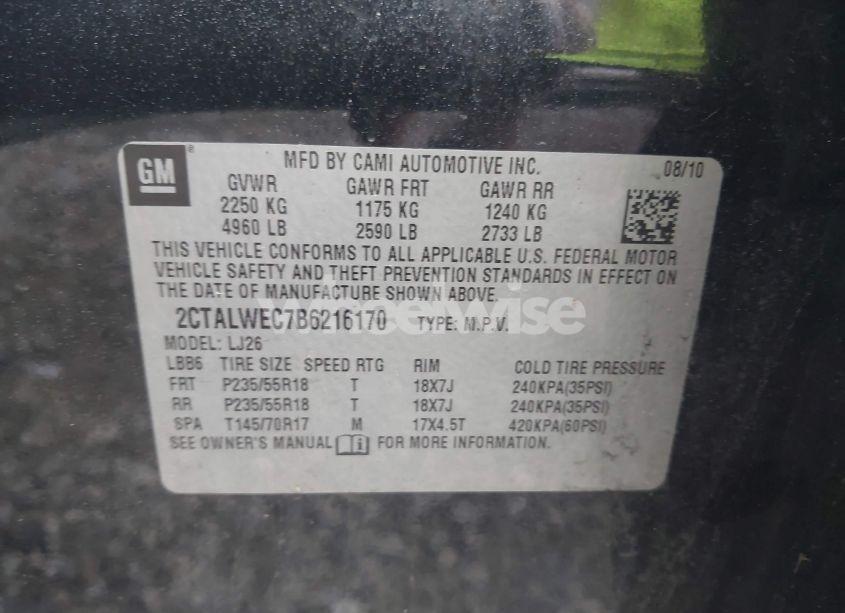 Photo 9 of 2011 Gmc Terrain SLT-2 (VIN 2CTALWEC7B6216170)