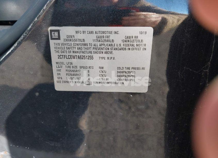 Photo 9 of 2010 Gmc Terrain SLE-1 (VIN 2CTFLCEW7A6251255)