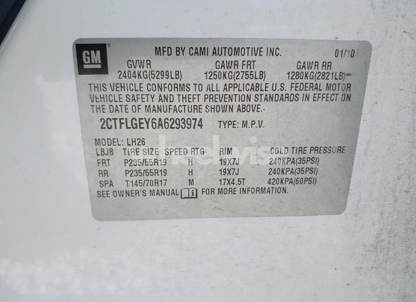 Photo 9 of 2010 Gmc Terrain SLT-1 (VIN 2CTFLGEY6A6293974)