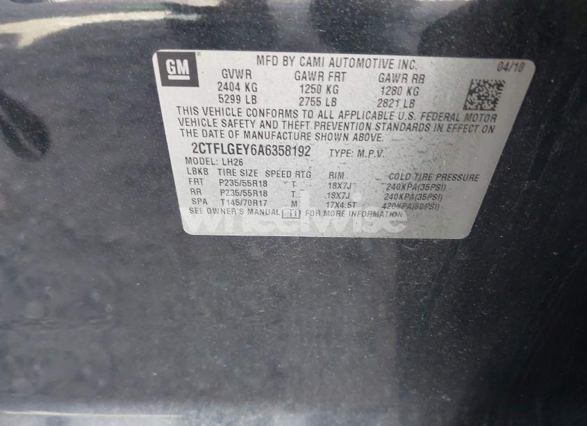 Photo 9 of 2010 Gmc Terrain SLT-1 (VIN 2CTFLGEY6A6358192)