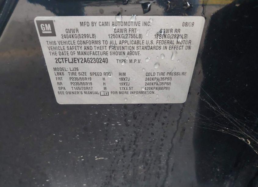 Photo 9 of 2010 Gmc Terrain SLT-2 (VIN 2CTFLJEY2A6230240)