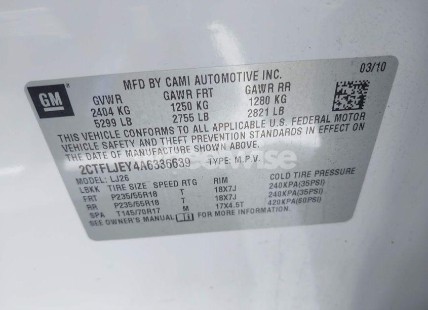 Photo 9 of 2010 Gmc Terrain SLT-2 (VIN 2CTFLJEY4A6336639)