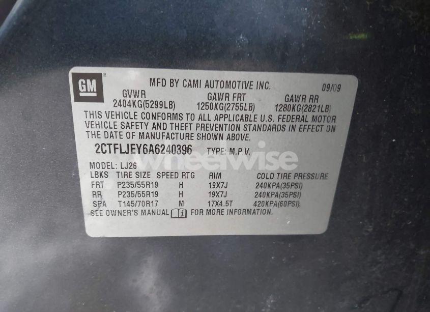 Photo 9 of 2010 Gmc Terrain SLT-2 (VIN 2CTFLJEY6A6240396)