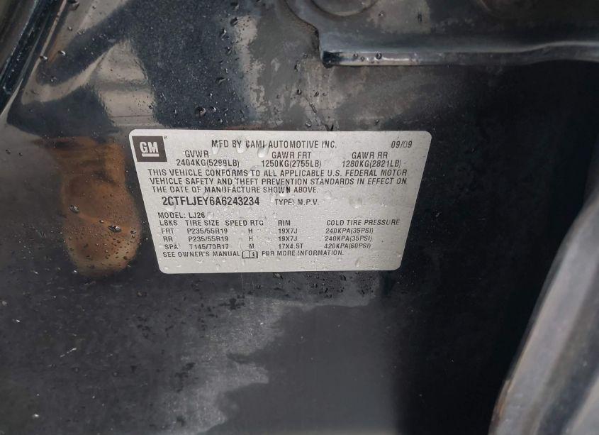 Photo 9 of 2010 Gmc Terrain SLT-2 (VIN 2CTFLJEY6A6243234)