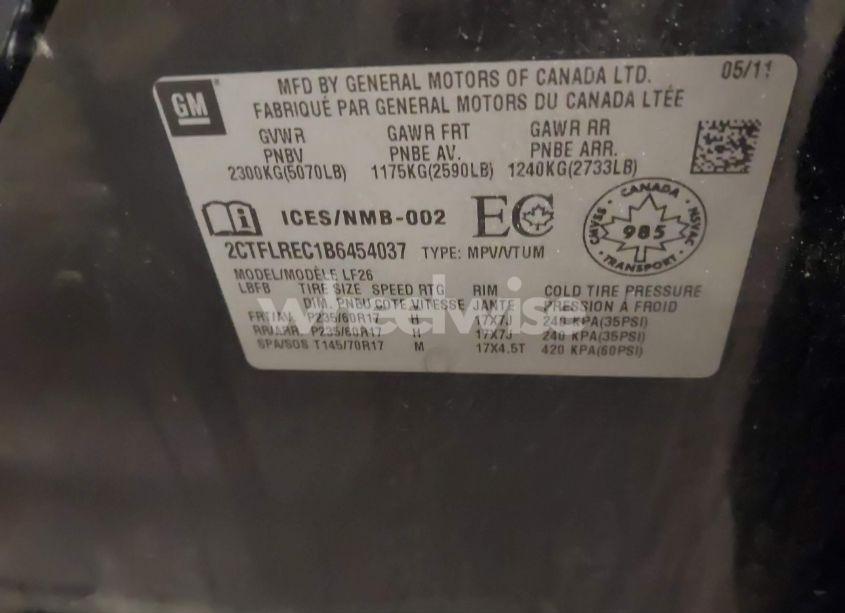 Photo 9 of 2011 Gmc Terrain SLE-1 (VIN 2CTFLREC1B6454037)