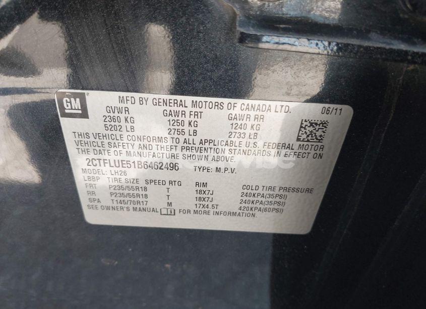 Photo 9 of 2011 Gmc Terrain SLT-1 (VIN 2CTFLUE51B6462496)