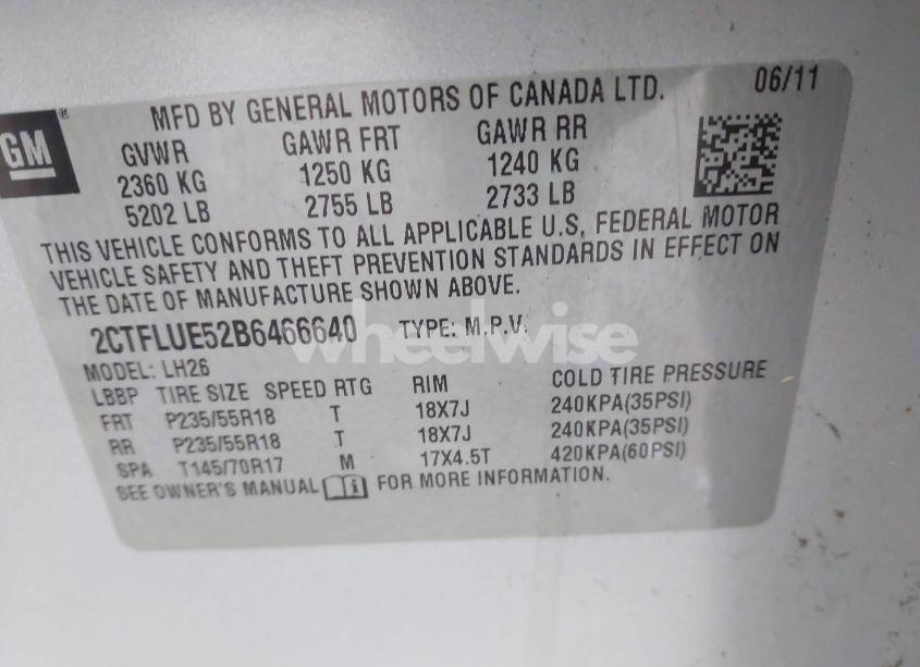 Photo 9 of 2011 Gmc Terrain SLT-1 (VIN 2CTFLUE52B6466640)