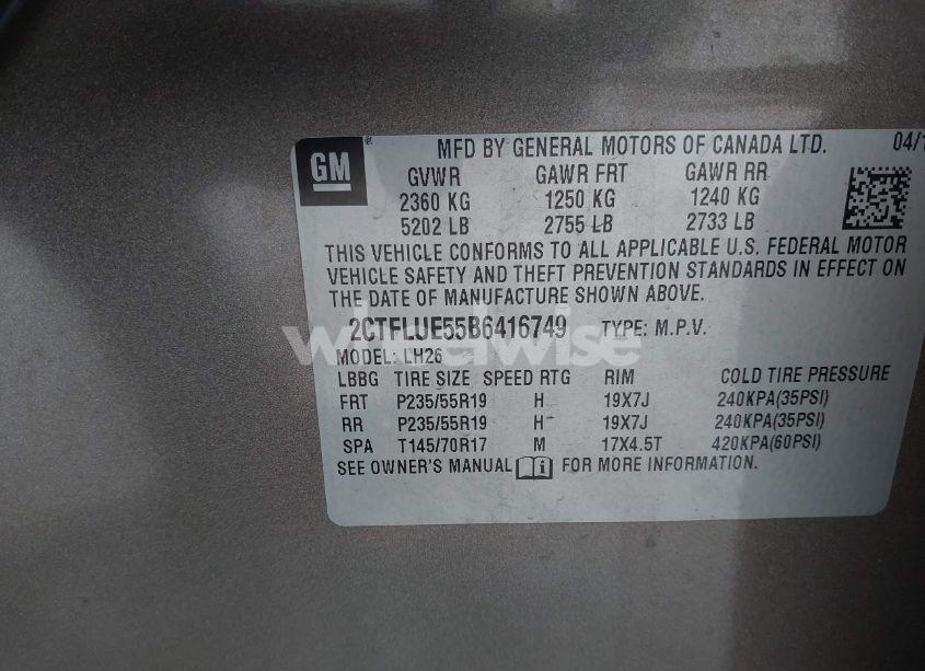 Photo 9 of 2011 Gmc Terrain SLT-1 (VIN 2CTFLUE55B6416749)