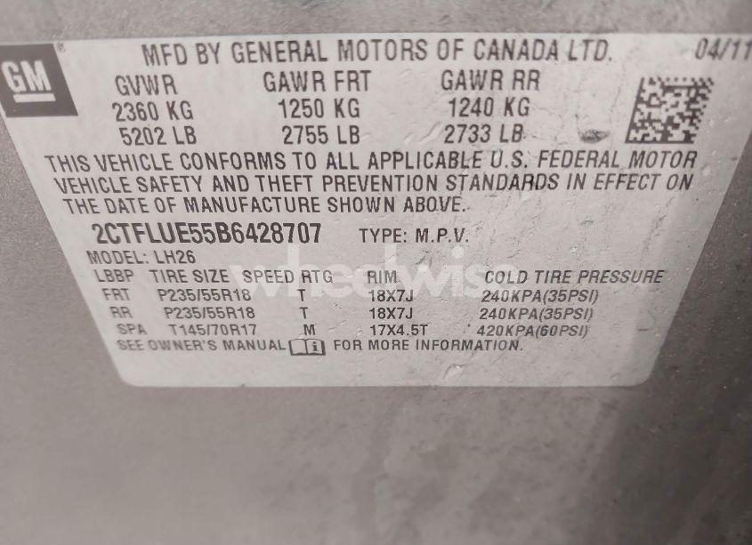 Photo 9 of 2011 Gmc Terrain SLT-1 (VIN 2CTFLUE55B6428707)