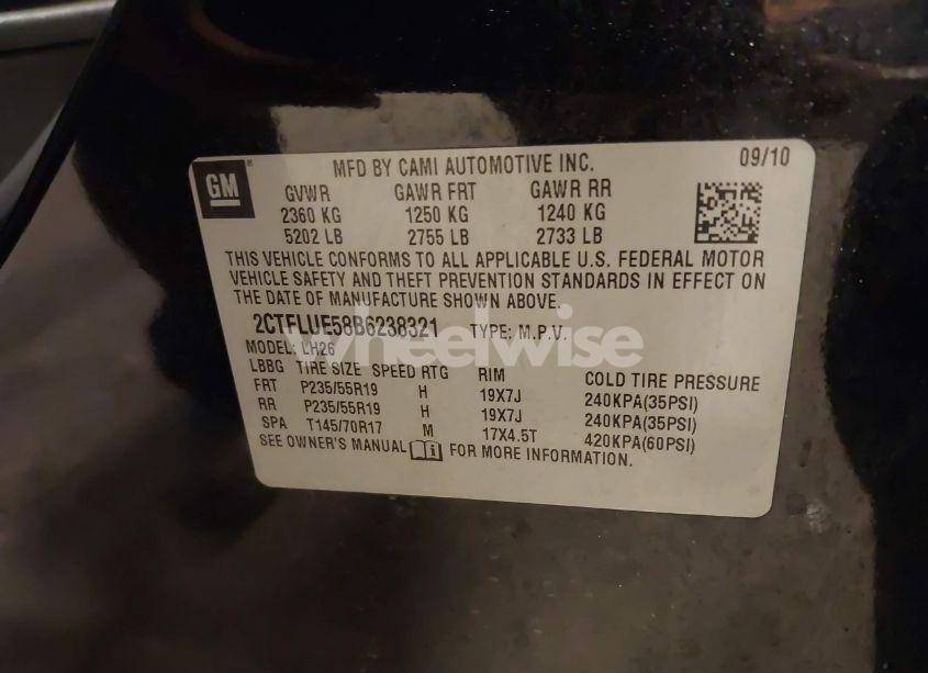 Photo 9 of 2011 Gmc Terrain SLT-1 (VIN 2CTFLUE58B6238321)