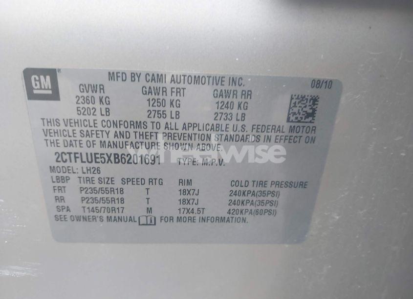 Photo 9 of 2011 Gmc Terrain SLT-1 (VIN 2CTFLUE5XB6201691)