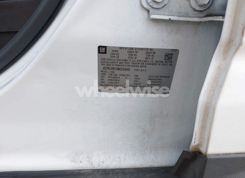 Photo 9 of 2011 Gmc Terrain SLT-1 (VIN 2CTFLVE51B6293649)